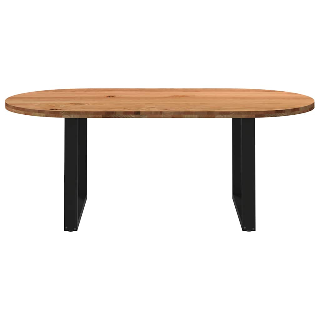 Thumbnail - vidaXL Esstisch Hellbraun 200x100x74 cm Massivholz Eiche Oval