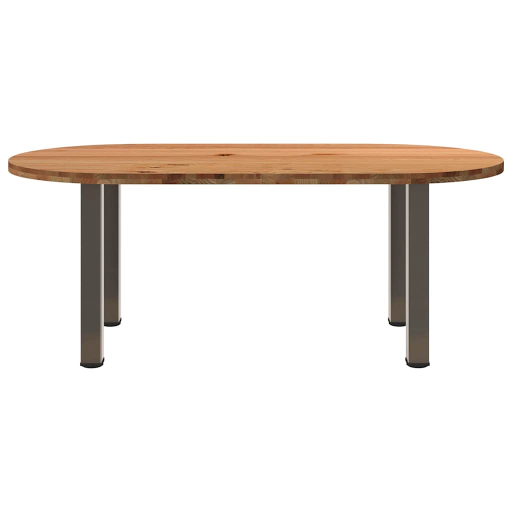 Thumbnail - vidaXL Esstisch Hellbraun 200x100x74 cm Massivholz Eiche Oval