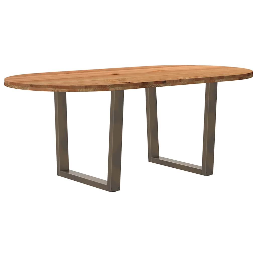 vidaXL Jídelní stůl světle hnědá 200x100x74 cm masivní dub oválný
