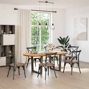 vidaXL Eettafel 200x100x74 cm ovaal massief eikenhout lichtbruin