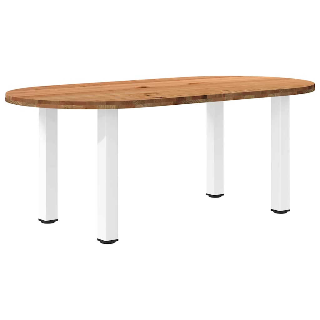 vidaXL Jídelní stůl světle hnědá 200x100x74 cm masivní dub oválný