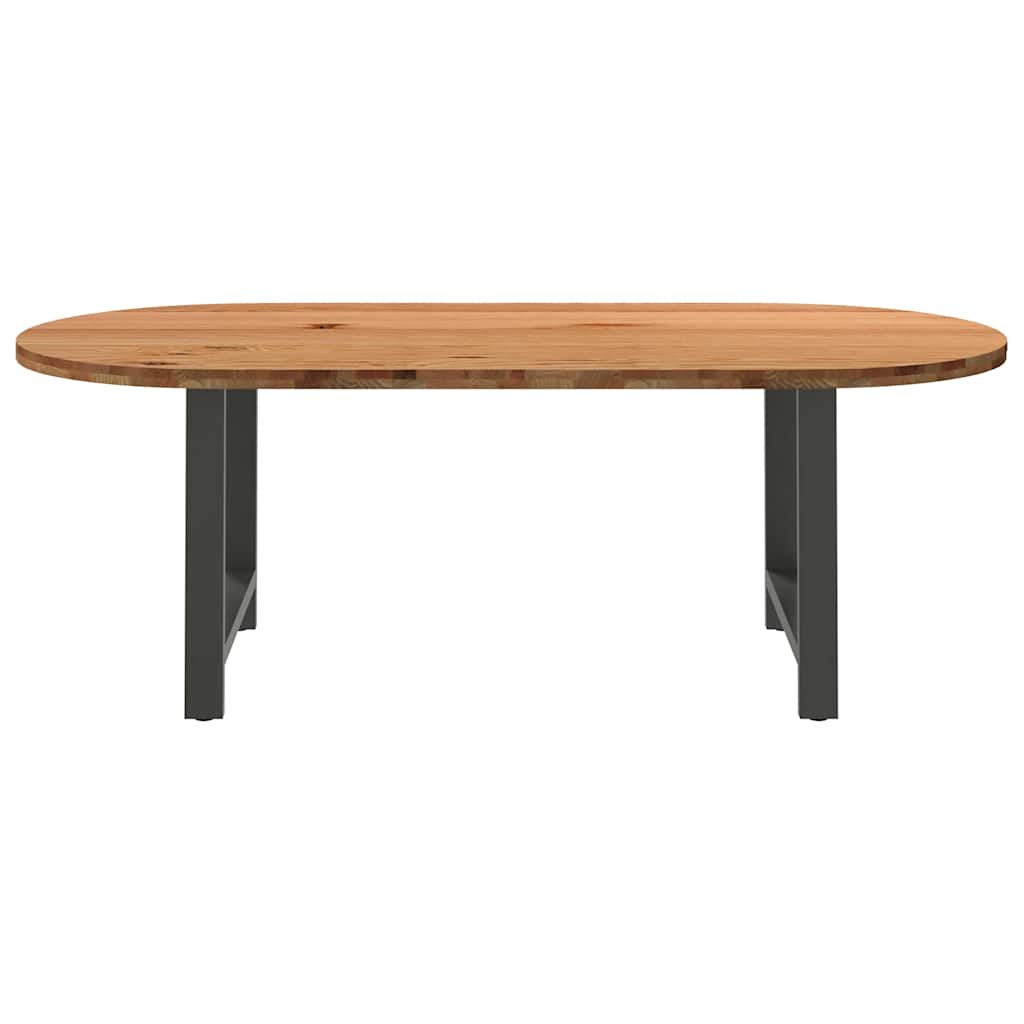 Thumbnail - vidaXL Esstisch Hellbraun 220x100x74 cm Massivholz Eiche Oval