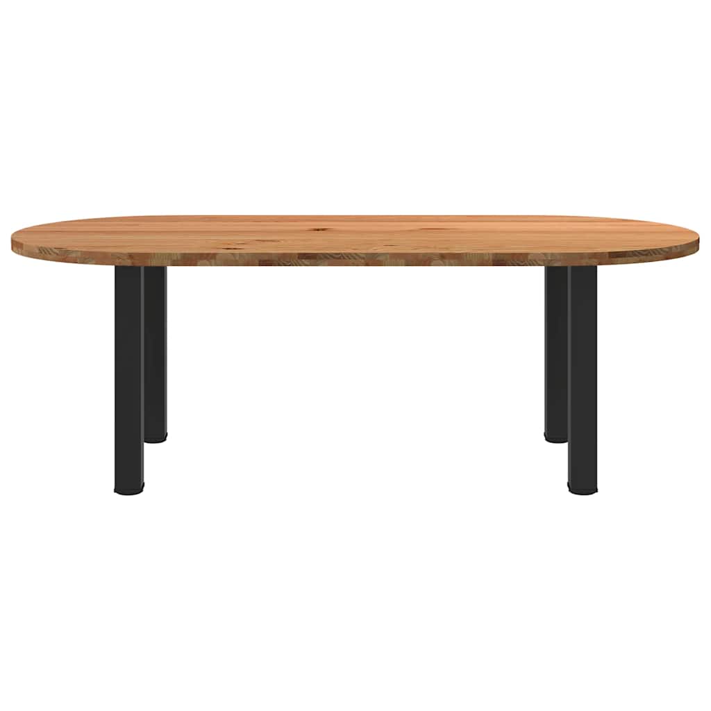 Thumbnail - vidaXL Esstisch Hellbraun 220x100x74 cm Massivholz Eiche Oval