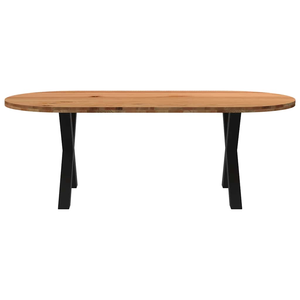Thumbnail - vidaXL Esstisch Hellbraun 220x100x74 cm Massivholz Eiche Oval