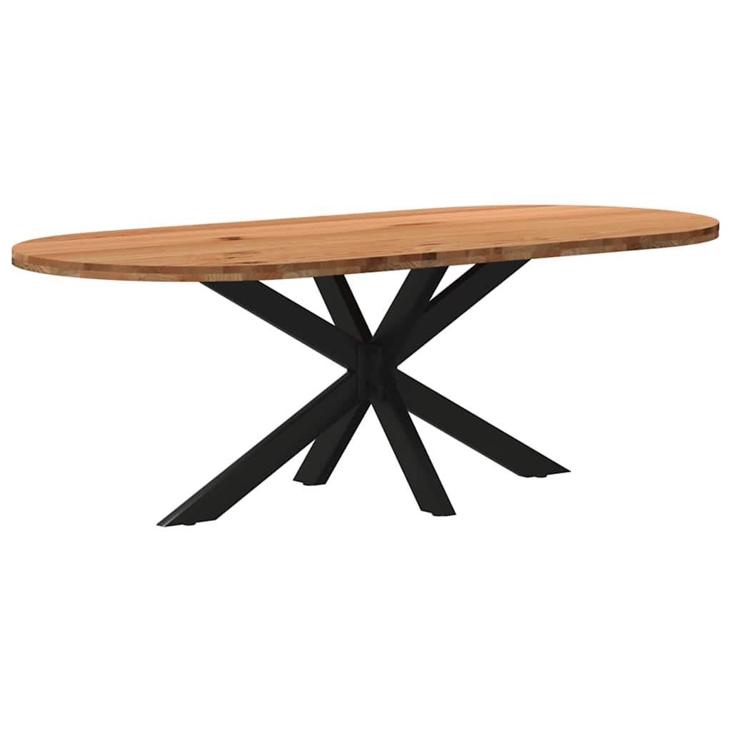vidaXL Jídelní stůl světle hnědá 220x100x74 cm masivní dub oválný