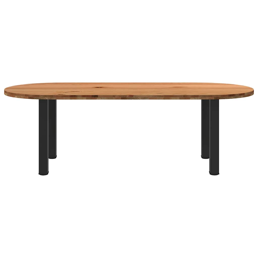 Thumbnail - vidaXL Esstisch Hellbraun 240x100x74 cm Massivholz Eiche Oval