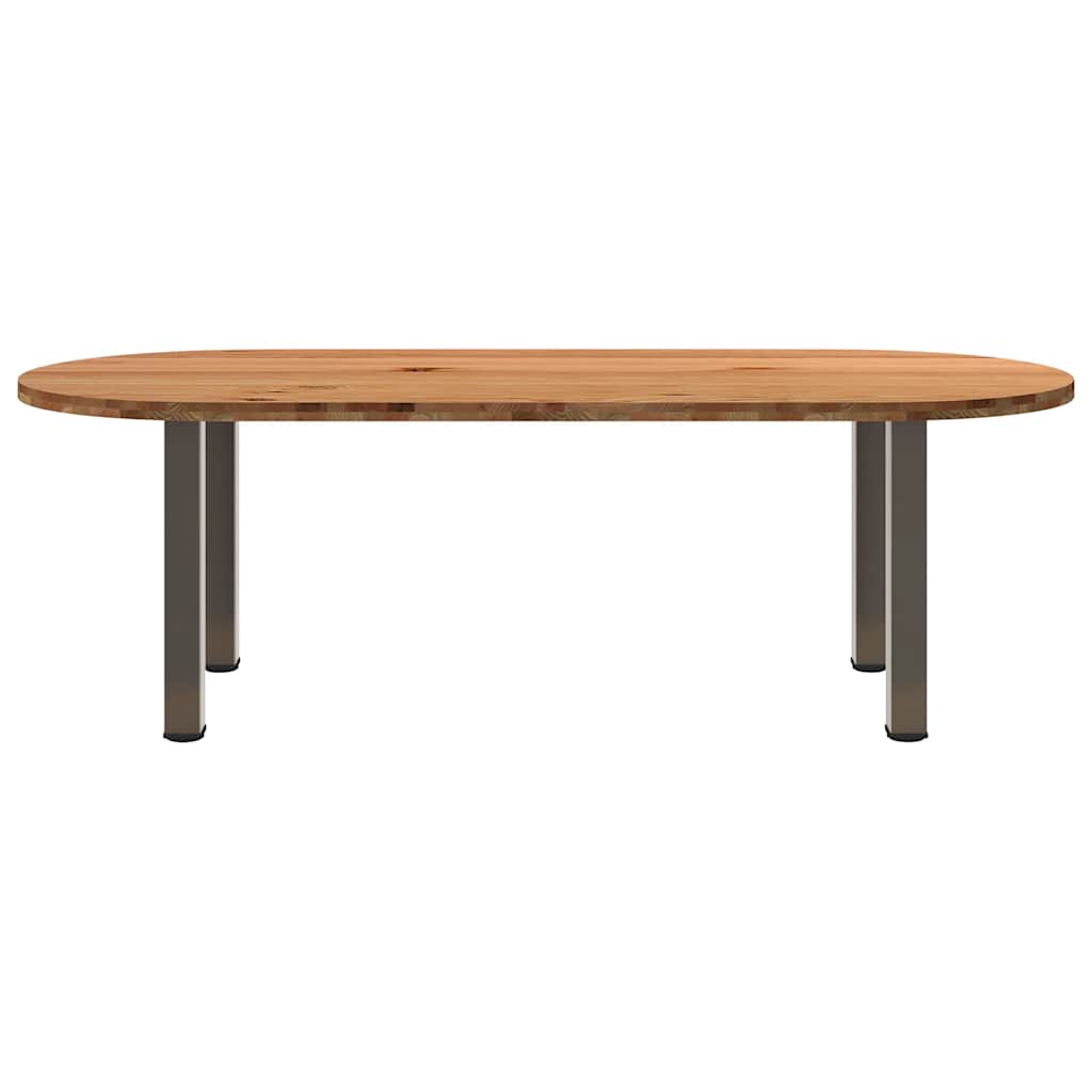 Thumbnail - vidaXL Esstisch Hellbraun 240x100x74 cm Massivholz Eiche Oval