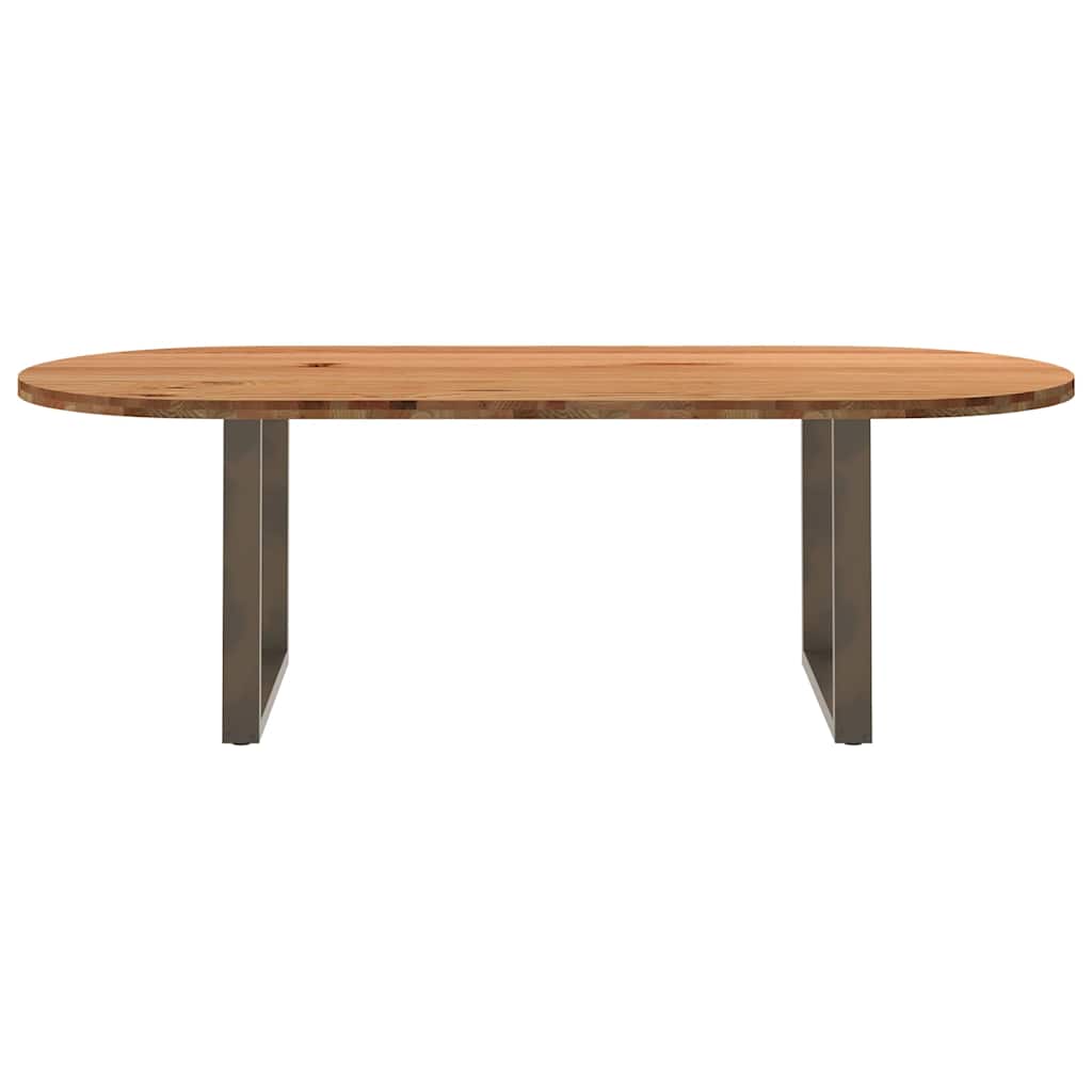 Thumbnail - vidaXL Esstisch Hellbraun 240x100x74 cm Massivholz Eiche Oval