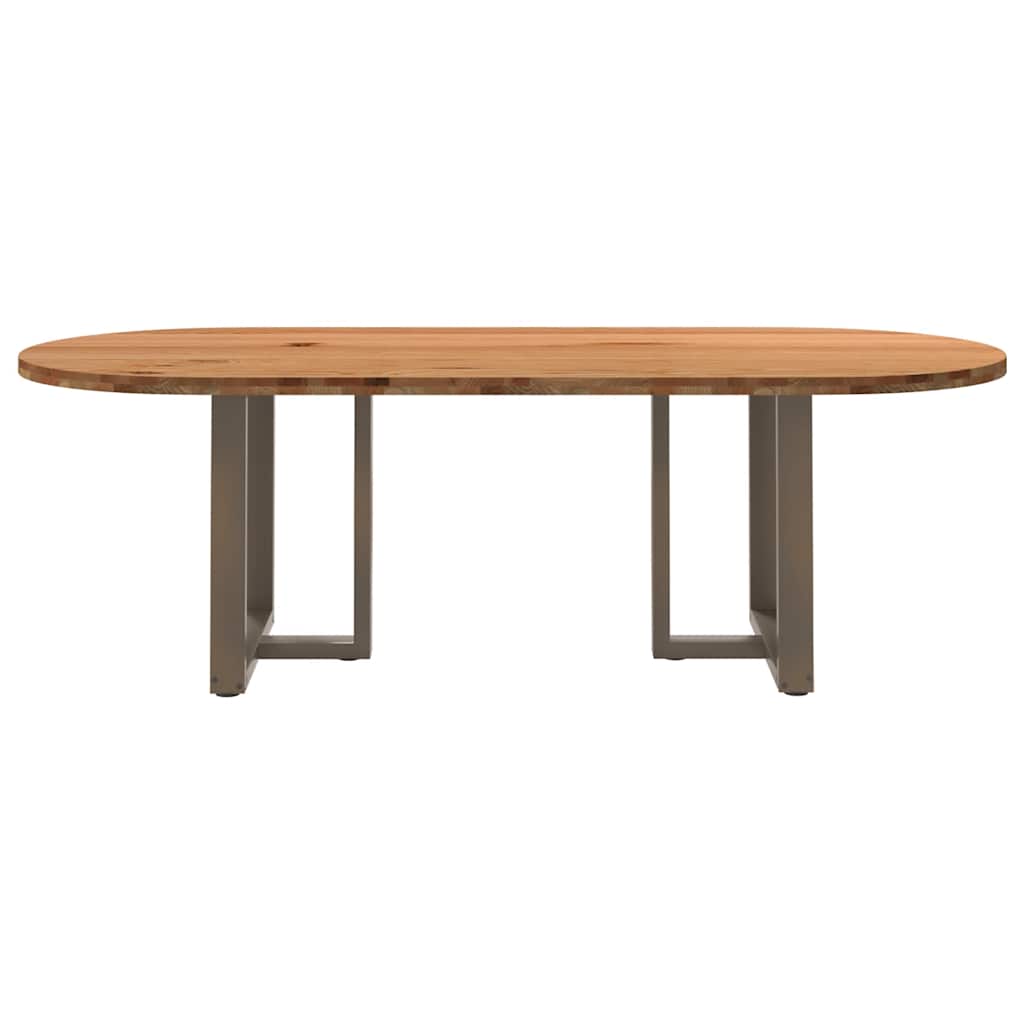 Thumbnail - vidaXL Esstisch Hellbraun 240x100x74 cm Massivholz Eiche Oval