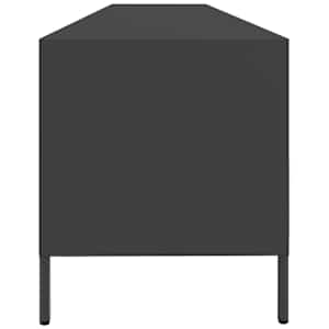 TV skříňka černá 202x39x43,5 cm ocel válcovaná za studena - obrázek 6
