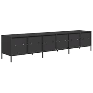TV skříňka černá 202x39x43,5 cm ocel válcovaná za studena - obrázek 7