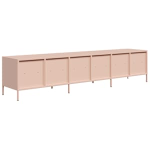 TV skříňka růžová 202 x 39 x 43,5 cm ocel válcovaná za studena - obrázek 7
