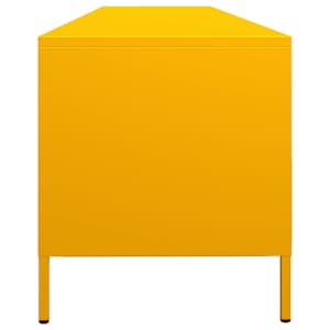 TV skříňka žlutá 202 x 39 x 43,5 cm ocel válcovaná za studena - obrázek 6