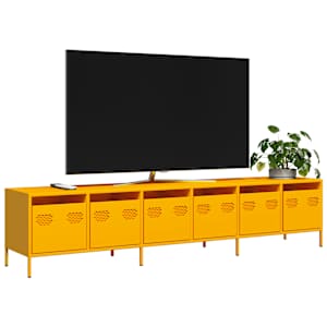 TV omarica gorčično rumena 202x39x43,5 cm hladno valjano jeklo