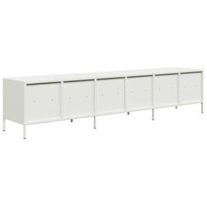 TV skříňka bílá 202 x 39 x 43,5 cm ocel válcovaná za studena - obrázek 7