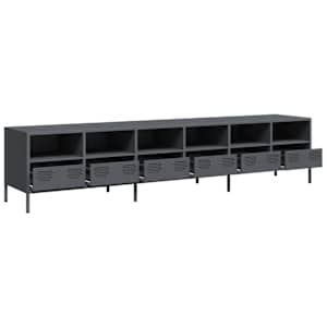 TV skříňka antracitová 202x39x43,5 cm ocel válcovaná za studena - obrázek 4
