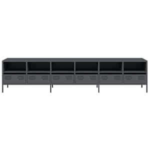 TV skříňka antracitová 202x39x43,5 cm ocel válcovaná za studena - obrázek 5
