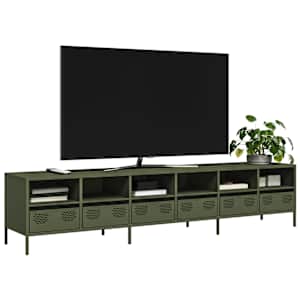 TV omarica olivno zelena 202x39x43,5 cm hladno valjano jeklo