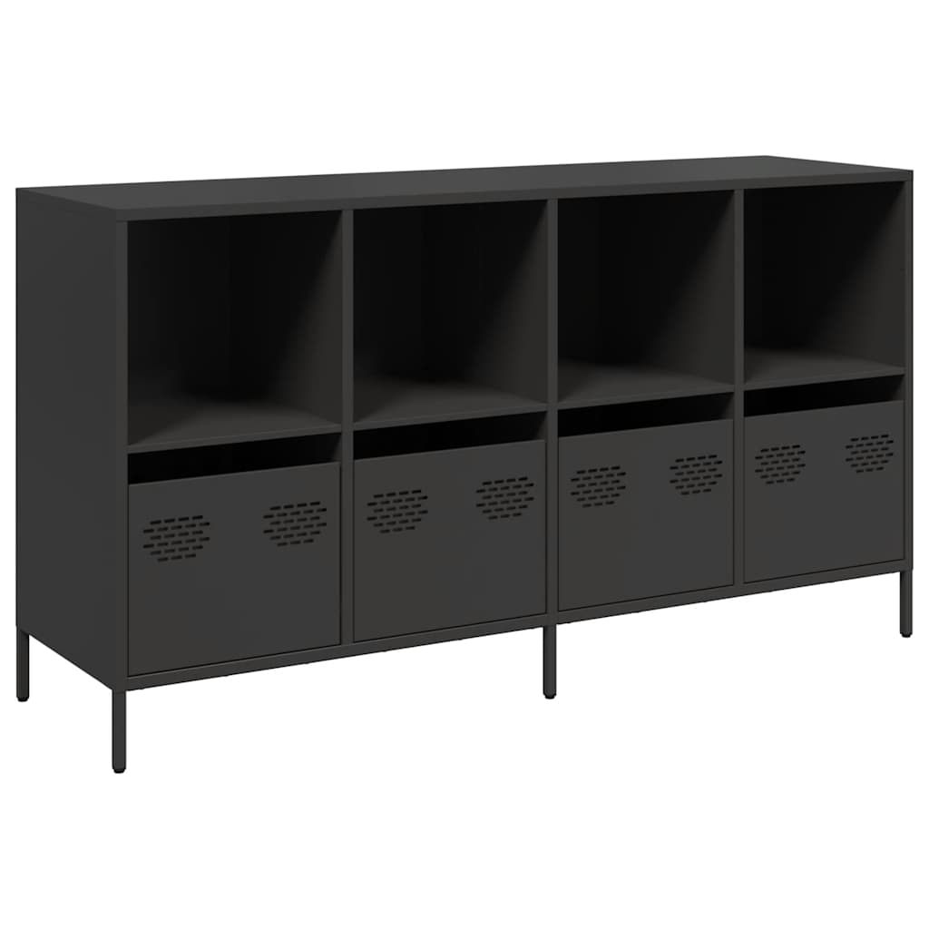 Levně vidaXL Příborník černý 135 x 39 x 73,5 cm ocel válcovaná za studena