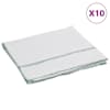 vidaXL puhastuslapid 10 tk, valged roheliste triipudega, 50 x 60 cm