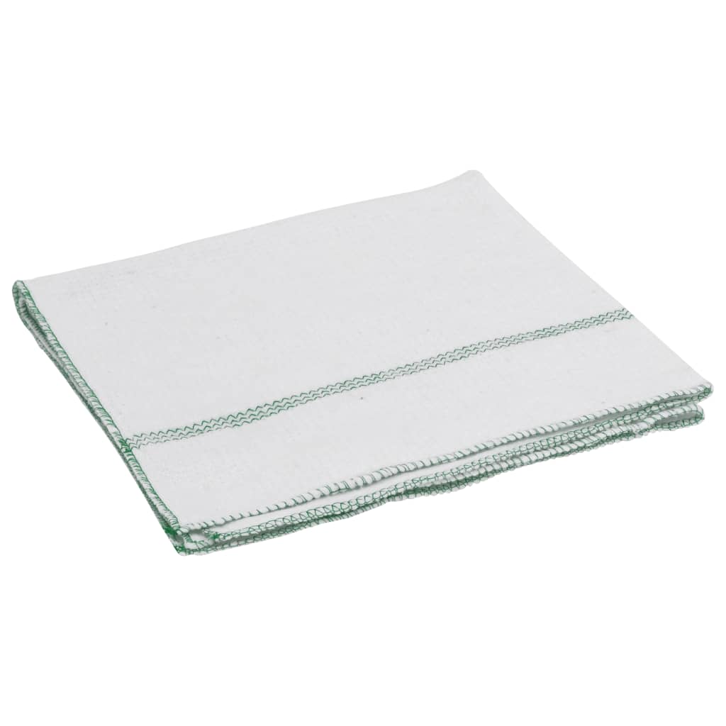 vidaXL Lavete de curățat, 50 buc., alb cu dungi verzi, 50x60 cm
