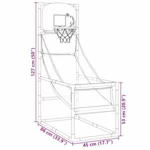 Arkádová basketbalová hra s míčem a pumpičkou 45 x 86 x 127 cm - obrázek 11