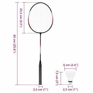 Badmintonová sada se 2 raketami, sítí a kufrem 292x30x152 cm - obrázek 9