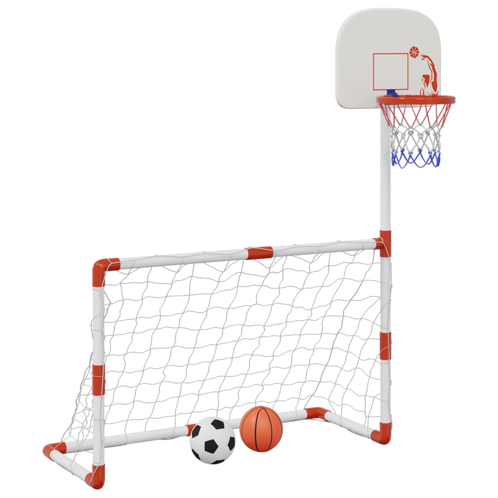 Thumbnail - vidaXL Fußball- und Basketball-Set für Kinder mit Bällen 98x50x70 cm