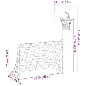Dětská fotbalová a basketbalová sada s míči 98 x 50 x 70 cm - obrázek 12