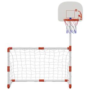Dětská fotbalová a basketbalová sada s míči 98 x 50 x 70 cm - obrázek 4