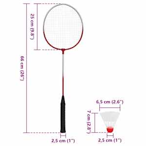 Badmintonová sada se 4 raketami a sítí 620 x 151 cm - obrázek 12