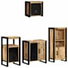 vidaXL Vannitoa m&ouml;&ouml;bleset 4 tk Pruun ja must 55 x 35 x 60 cm
