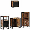 vidaXL Vannitoa m&ouml;&ouml;bleset 4 tk Mitmev&auml;rviline ja Must 55 x 35 x 60 cm