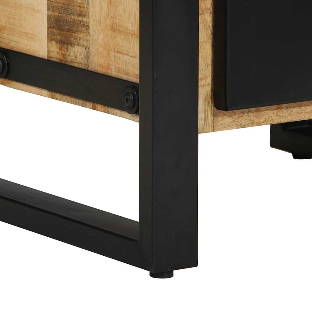 Badkamermeubelset 4 pcs Bruin en zwart Massief Mango Hout image 13