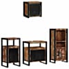vidaXL Vannitoa m&ouml;&ouml;bleset 4 tk Mitmev&auml;rviline ja Must 55 x 35 x 60 cm