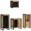 vidaXL Vannitoa m&ouml;&ouml;bleset 4 tk Pruun ja must 40 x 35 x 90 cm