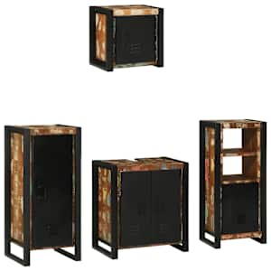 Sada koupelnového nábytku 4 pcs Masivní obnovované dřevo - obrázek 10