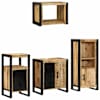 vidaXL Vannitoa m&ouml;&ouml;bleset 4 tk Pruun ja must 55 x 35 x 60 cm