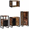 vidaXL Vannitoa m&ouml;&ouml;bleset 4 tk Mitmev&auml;rviline ja Must 55 x 35 x 60 cm