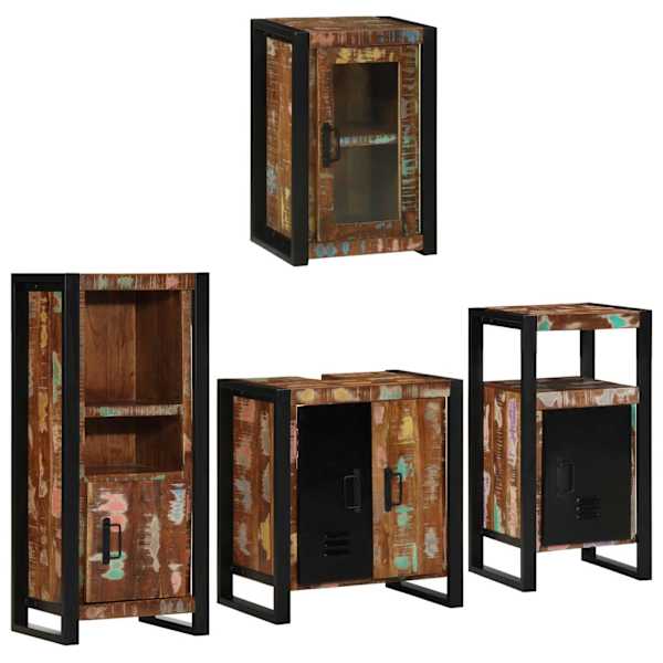 vidaXL Vannitoa m&ouml;&ouml;bleset 4 tk Mitmev&auml;rviline 55 x 35 x 60 cm