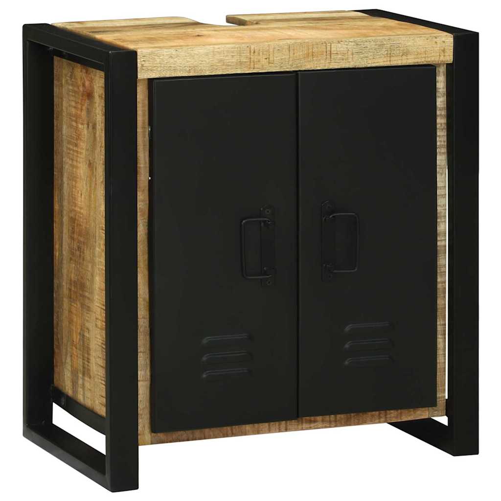 Badkamermeubelset met plank 4 pcs Bruin Massief Mango Hout image 6