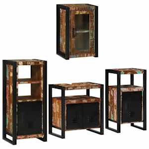 vidaXL Vannitoa m&ouml;&ouml;bleset 4 tk Mitmev&auml;rviline 55 x 35 x 60 cm