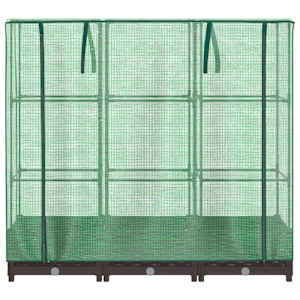 Vyvýšený záhon se skleníkem ratanový vzhled 120 x 40 x 123 cm - obrázek 4