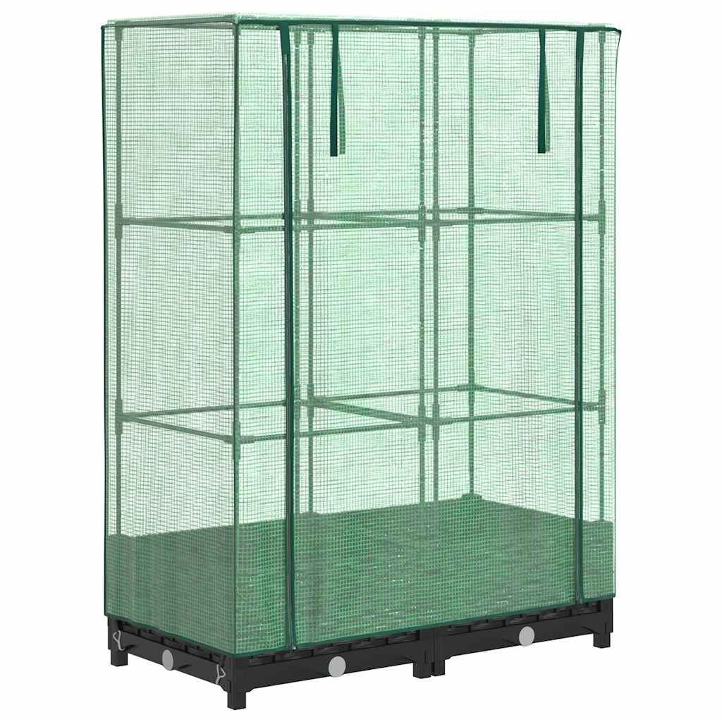 vidaXL Záhon s krytom na skleník ratanový vzhľad 80x40x123 cm