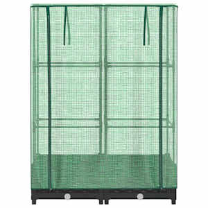 Vyvýšený záhon se skleníkem ratanový vzhled 80 x 40 x 123 cm - obrázek 4