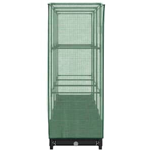 Vyvýšený záhon s krytem na skleník, ratanový vzhled 120 x 40 x 123 cm - obrázek 5