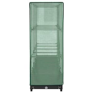 Vyvýšený záhon s krytem na skleník, ratanový vzhled 160 x 40 x 123 cm - obrázek 5