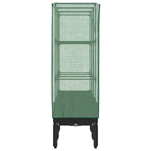 Vyvýšený záhon se skleníkem ratanový vzhled 120 x 40 x 140 cm - obrázek 5