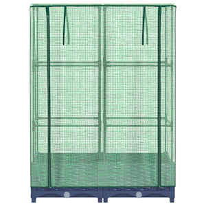 Vyvýšený záhon se skleníkem ratanový vzhled 80 x 40 x 123 cm - obrázek 4