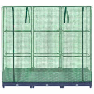 Vyvýšený záhon s krytem na skleník, ratanový vzhled 120 x 40 x 123 cm - obrázek 4
